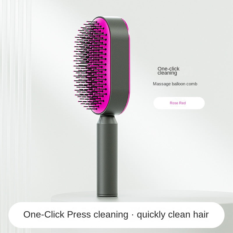 Women’s 3D Self-Cleaning Hair Brush – Anti-Frizz, Scalp Massage & Hair Growth Comb