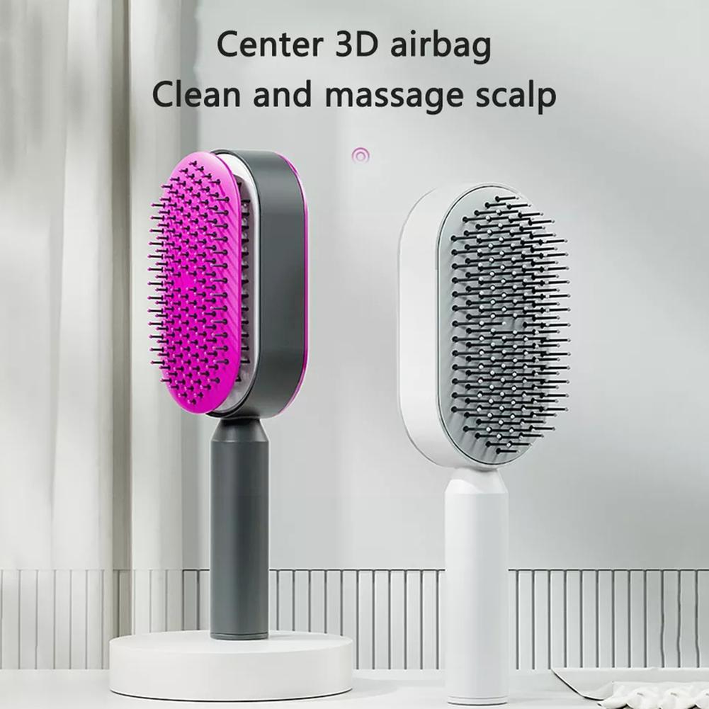 Women’s 3D Self-Cleaning Hair Brush – Anti-Frizz, Scalp Massage & Hair Growth Comb